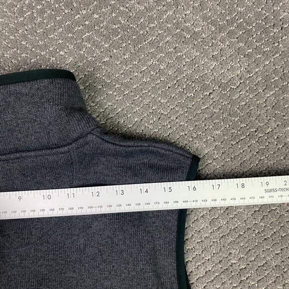 LL Bean Sweater Vest Men's Medium Tall Gray Fleece Full Zip 510174 Hiking - Picture 9 of 9